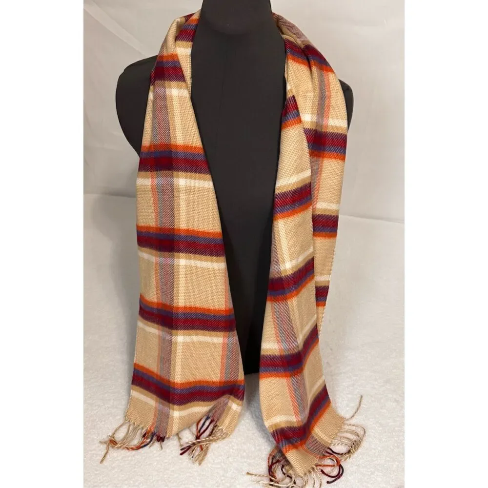 V. Fraas Cashmink Plaid Scarf